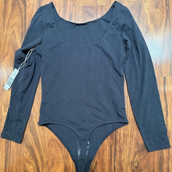 Everlane The Long-Sleeve Ballet Bodysuit in black NWT - Picture 3 of 6
